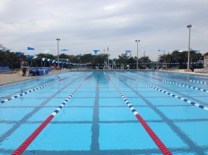North County Aquatics pool on a chilly morning